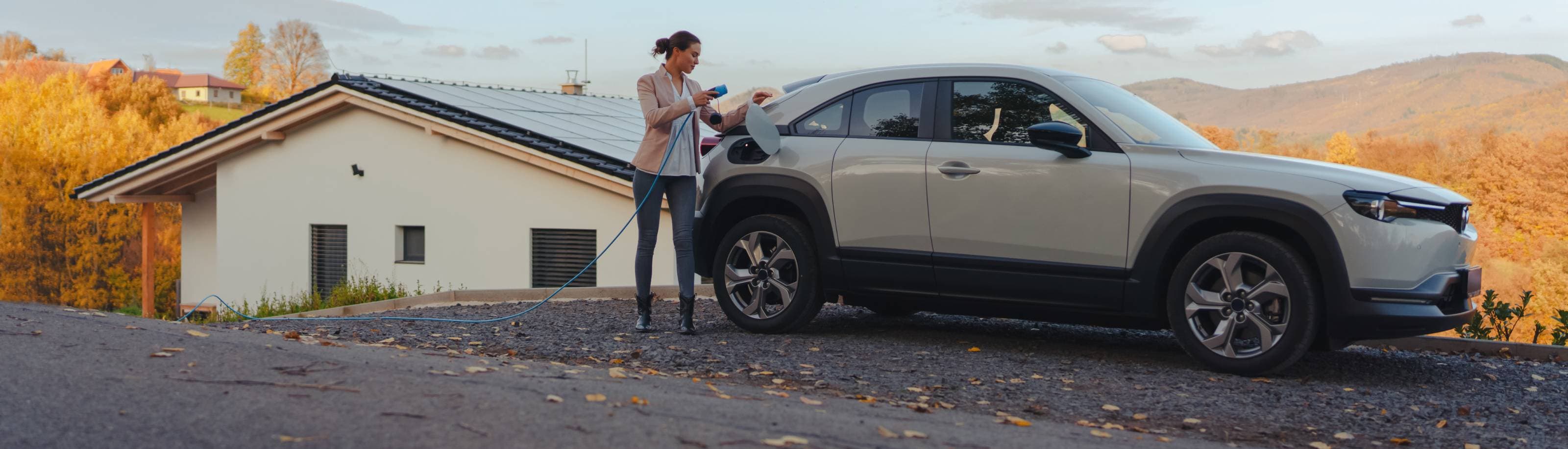 Une voiture électrique neuve