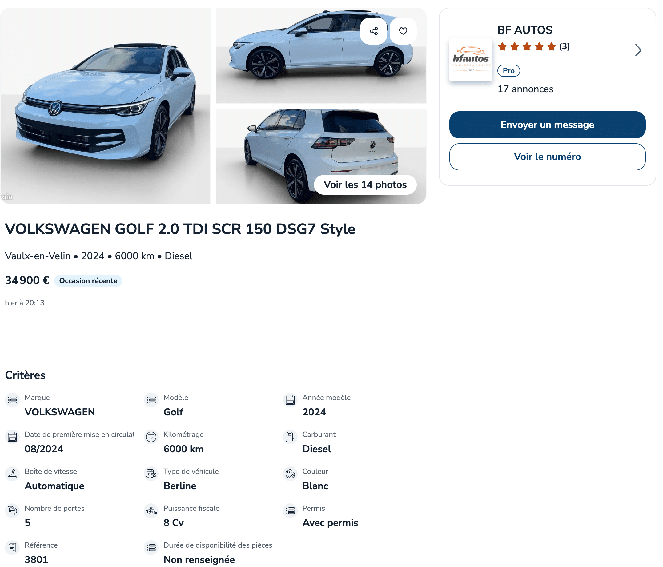 Annonce BF AUTOS