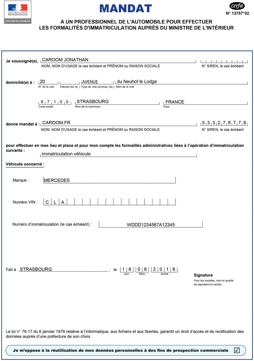 Mandat D immatriculation Un Professionnel 13757 Le Guide Complet